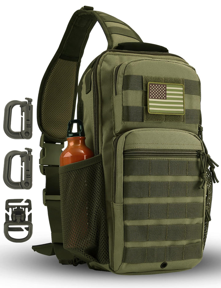 Hannibal Tactical Sling Rucksack Large Rover 13L Sling Pack, Olive, Taktischer Sling-Rucksack Olivgr