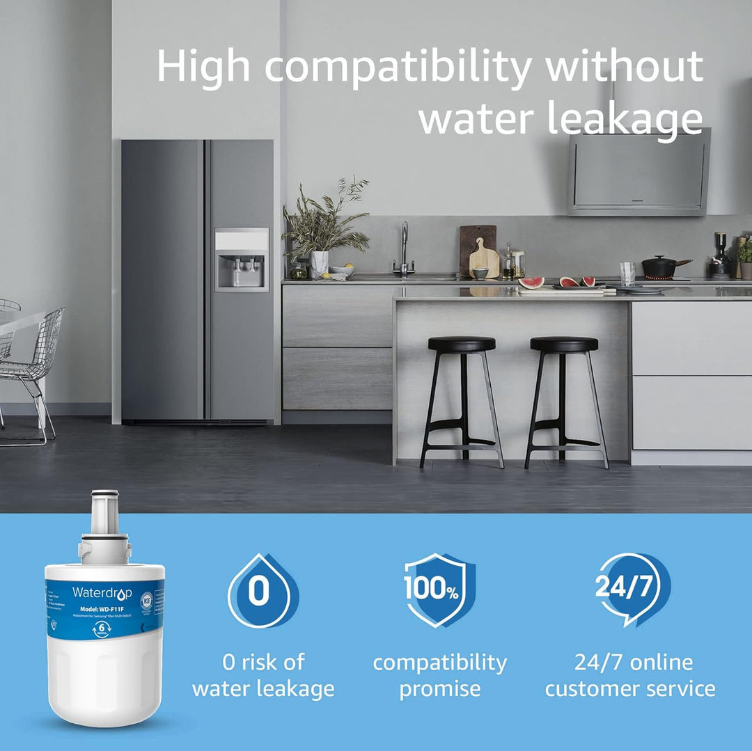 Waterdrop DA29-00003F Kühlschrank-Wasserfilter, Ersatz für mit Samsung Aqua Pure Plus DA29-00003F, H
