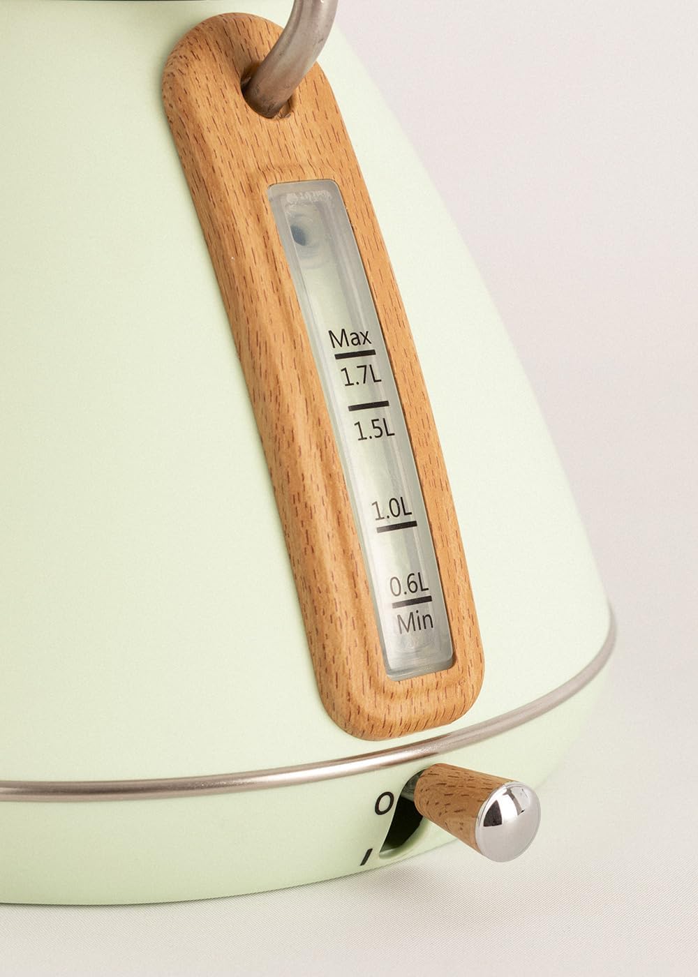 CREATE/KETTLE RETRO L/Elektrischer Wasserkocher Pastellgrün/Schnelles Aufkochen, Fassungsvermögen 1,