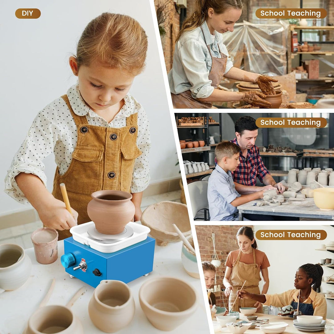 Töpferscheibe, Töpferscheibe Elektrisch mit 2000 U/min Einstellbare Geschwindigkeit, Pottery Wheel m