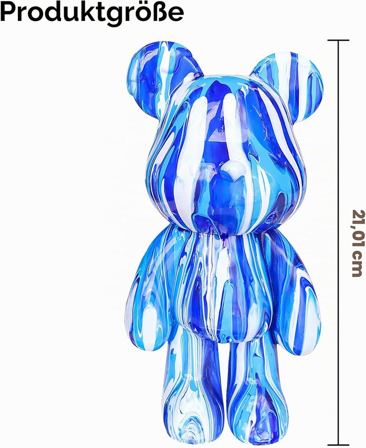 Coniuty DIY Kreative Blanko Malerei Flüssige Bär Figur Kit, Multicolor Mix Paint Design für Heimdeko