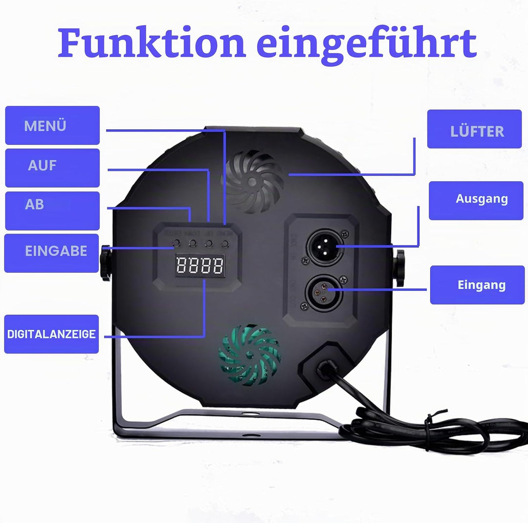 LED Par Strahler 36 LED Bühnenlichter RGB Partylicht mit Fernbedienung LED Disco Licht Lichtshow für