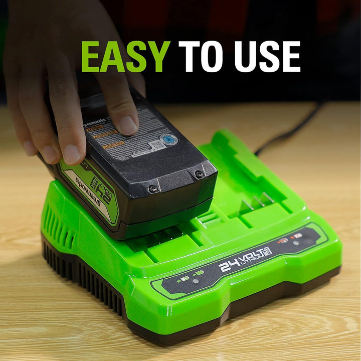 Greenworks Tools Doppelsteckplatz-Akku-Universalladegerät G24X2UC2 (Li-Ion 24 V 48W Output passend f