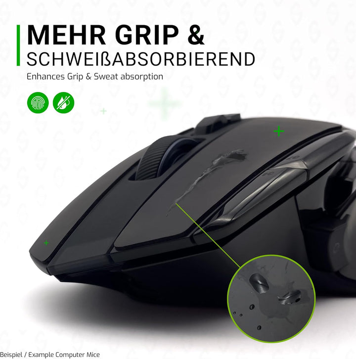 SensoryBoost Maus Grip Tape – kompatibel mit Logitech G502 (inkl. Zuschnitt-Pad) Schweissabsorbieren