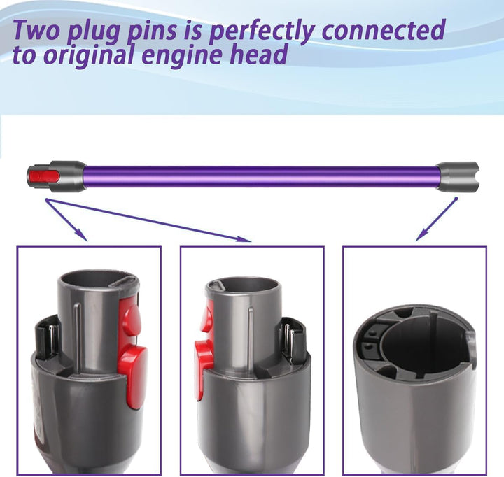 Schnellspanner Verlängerungsrohr kompatibel mit Dyson V7 V8 V10 V11 V15 – 72cm Ersatz Teleskoprohr A