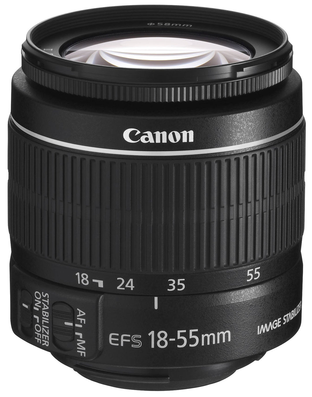 Canon EF-S 18-55mm F3.5-5.6 IS II Universalzoom-Objektiv (58mm Filtergewinde) schwarz Single, Single