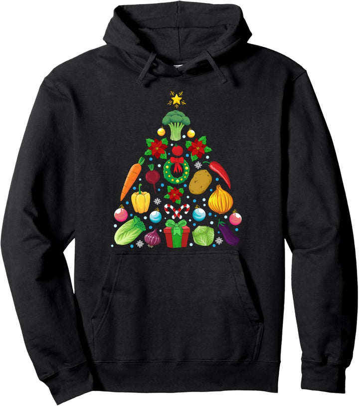 Gemüse Weihnachtsbaum Veganer Weihnachten Geschenk Pullover Hoodie