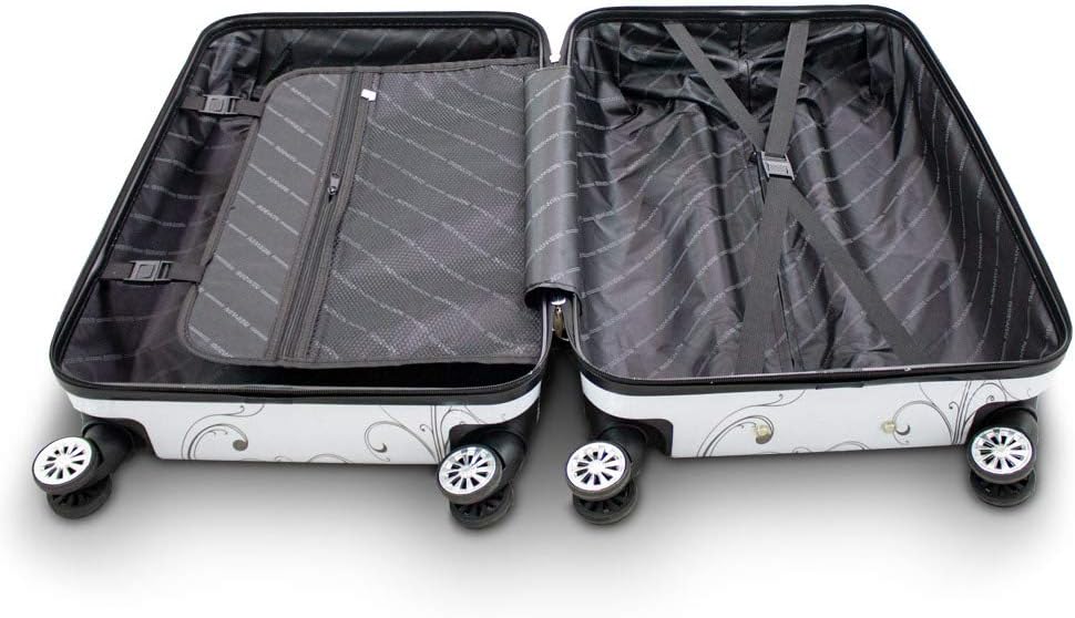 Berwin® Design Koffer Reisekoffer Trolley Hartschalenkoffer Polycarbonat mit 4 Rollen als Set (Butte