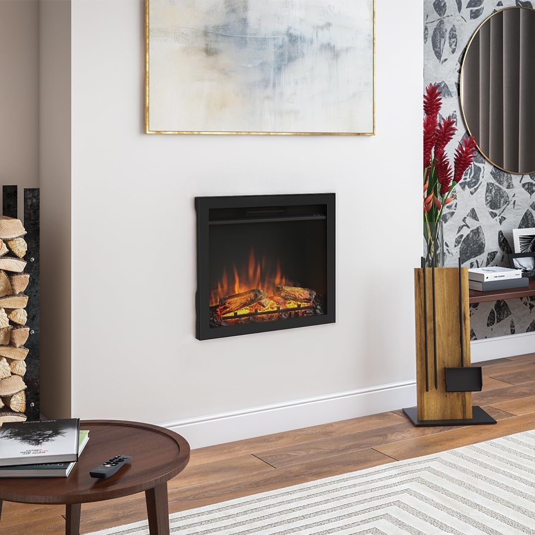 TAGU PowerFlame Elektrokamin mit Installationskit, Heizung und Thermostat, 7-Tage-Heizplan und LED-F