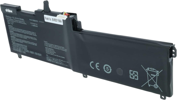 vhbw Akku kompatibel mit Asus Rog Strix G702VM-GC054T, Strix G702VM-GC092T Notebook (4800mAh, 15,2V,