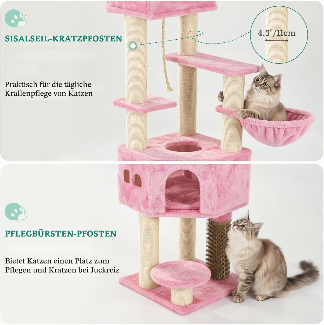 YITAHOME Kratzbaum, Katzenkratzbaum, für Grosse Katze, Katzenbaum, Katzenbürsten, 11 cm Dicke Stämme