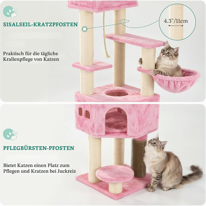 YITAHOME Kratzbaum, Katzenkratzbaum, für Grosse Katze, Katzenbaum, Katzenbürsten, 11 cm Dicke Stämme