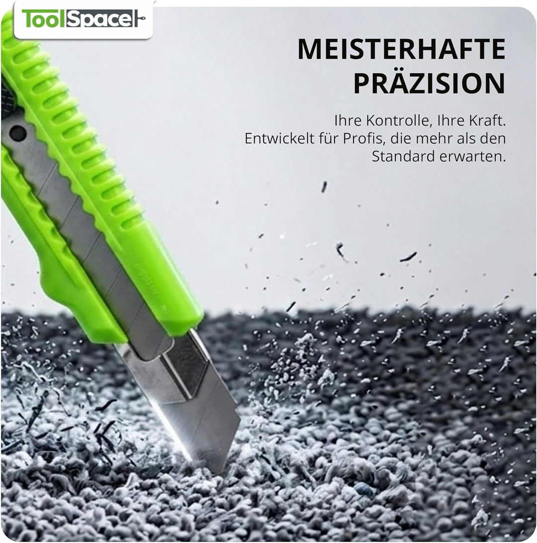 20 Stück Cuttermesser PROFI Set 18mm 20x Teppichmesser Scharfe Klinge Robustes Cutter Messer Stanley