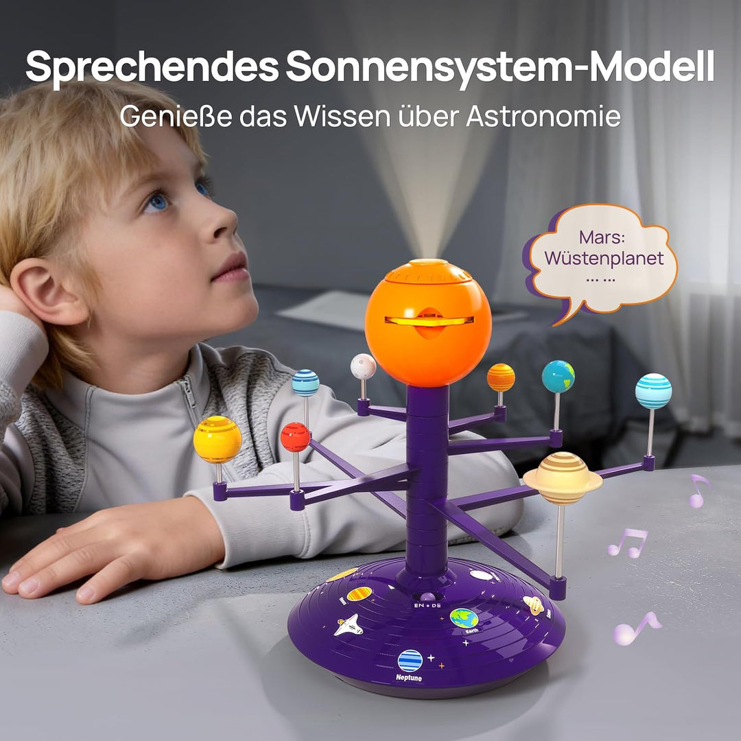 Science Can Sonnensystem Modell Planetensystem für Kinder Planeten Projektor Deutsch mit 8 Planeten