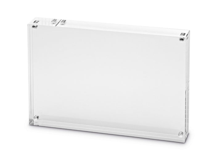 Maul Bilderrahmen MAULstyle aus Acryl 21,1 x 14,9 x 3 cm | Doppelseitiger Fotorahmen im Hoch- oder Q