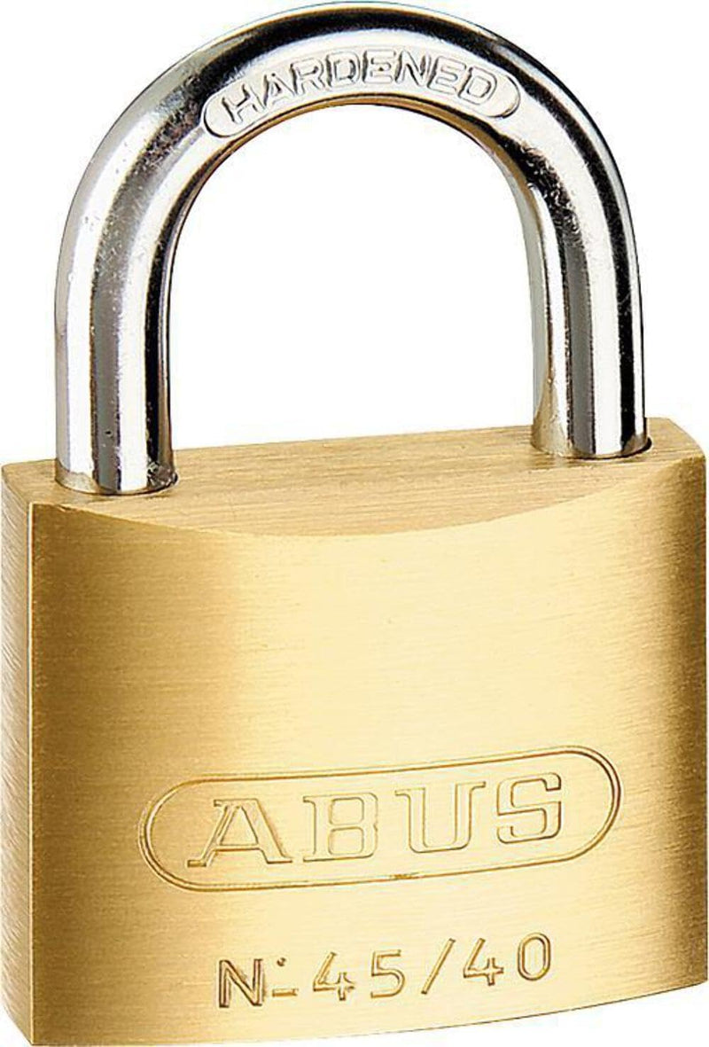 ABUS Vorhängeschloss 45/20 aus Messing - 3er Set - für Spinde, Werkzeugkisten, Koffer - 11820 - ABUS