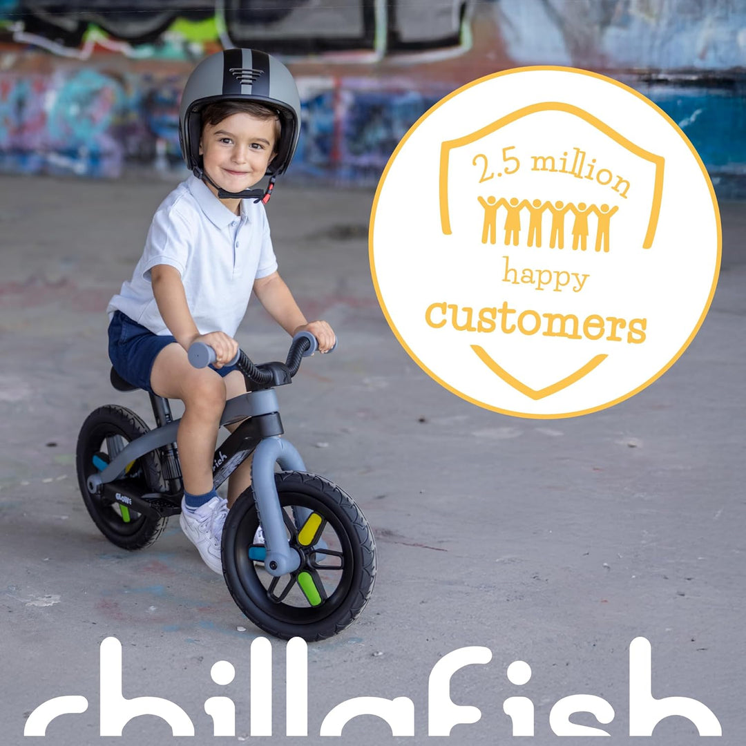 Chillafish BMXIE Laufrad, 12 Zoll Kinderlaufrad mit Bremse, Leuchträdern, als Motorrad Version oder