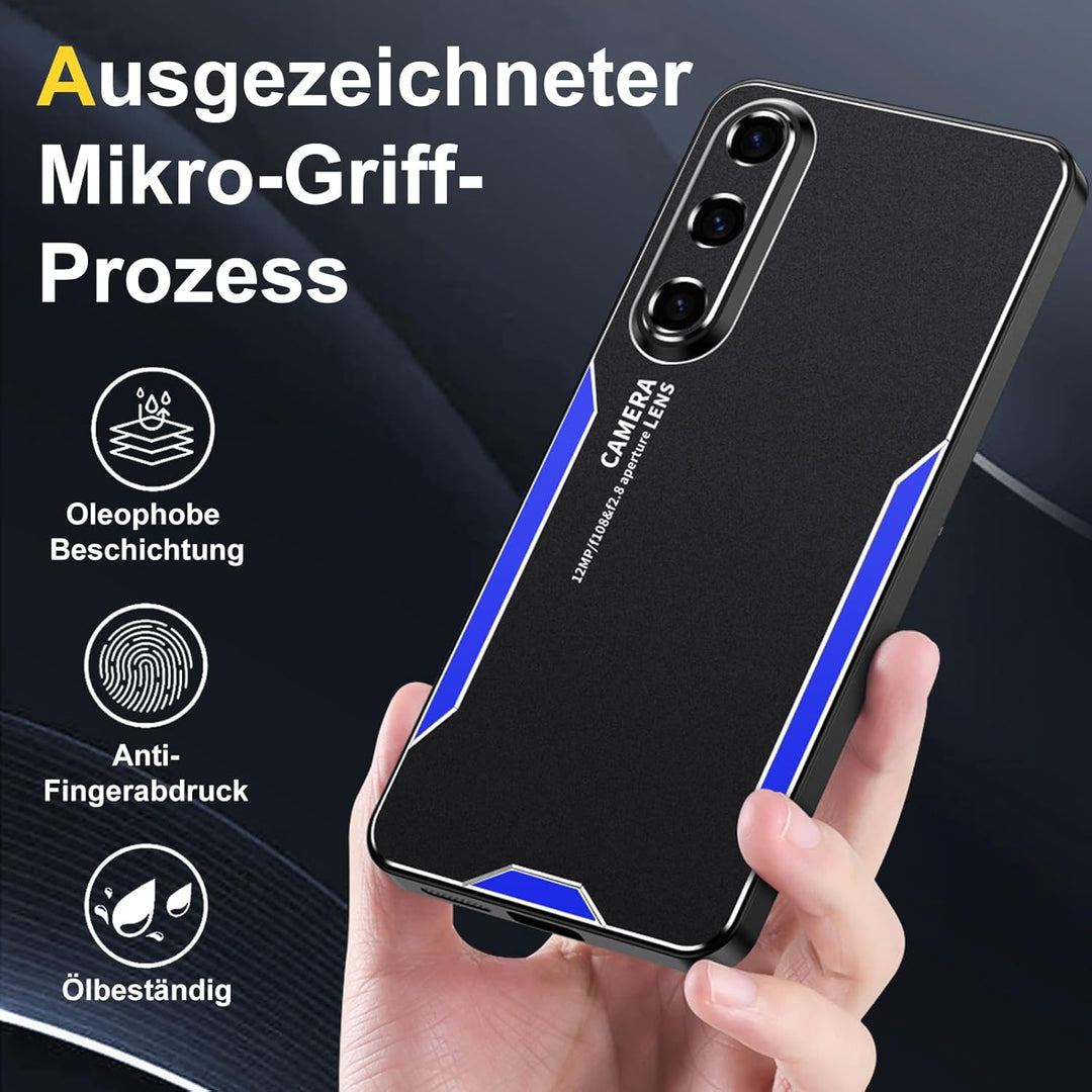 Hülle für Samsung Galaxy S25 Metal HandyHülle mit 2 Stück Displayschutzfolie,Galaxy S25 Cover 360 Gr