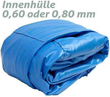 POOL Total Stahlwandbecken/Stahlrahmenpool Ø5,50 x 1,35m Innenhülle 0,8mm Blau, &amp;