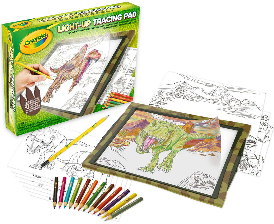 CRAYOLA – Leuchttafel Dinosaurier, Geschenk und Spielzeug für Kinder, ab 6 Jahren, 74-7497