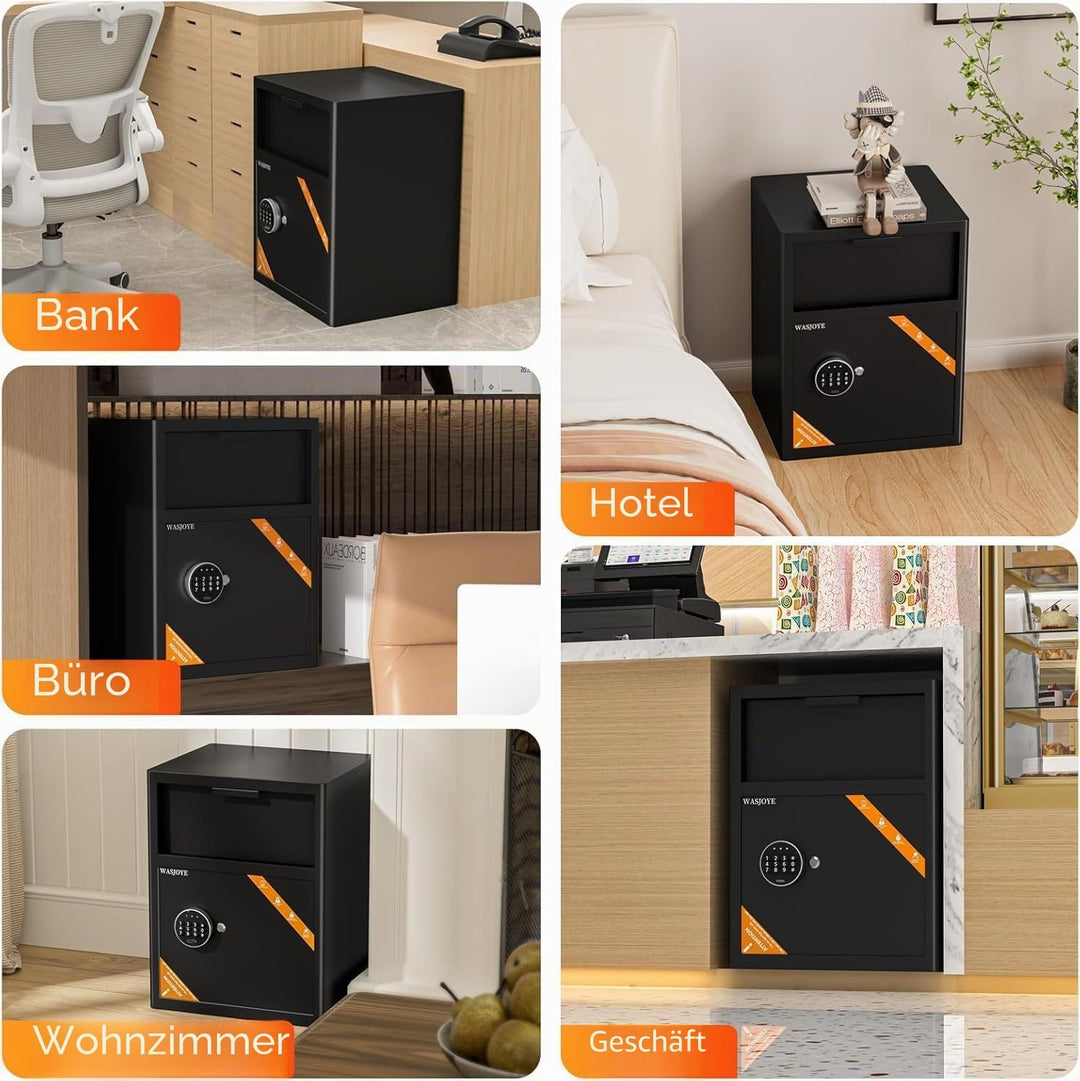 70L Einwurftresor | Deposittresor | Tresor mit Einwurfschlitz | Briefkasten Safe | Depository Safes