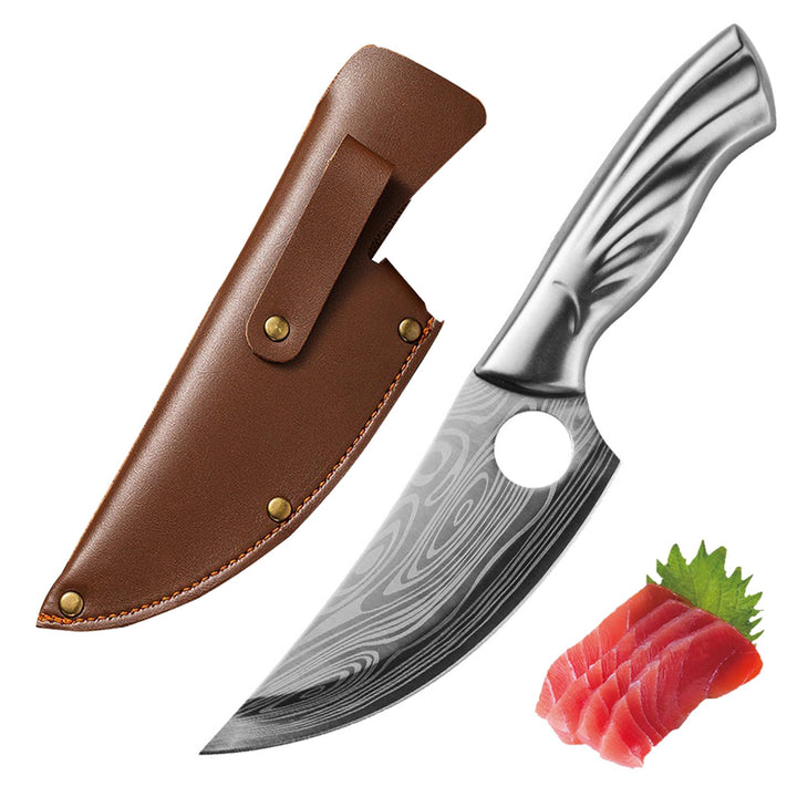 Fubinaty Japanisches Kochmesser High Carbon Steel Ausbeinmesser Kleines Hackmesser Outdoor Küchenmes