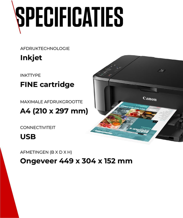 Canon PIXMA MG3650S Drucker Farbtintenstrahl DIN A4 (Scanner, Kopierer, Bürodrucker, 4.800 x 1.200 d