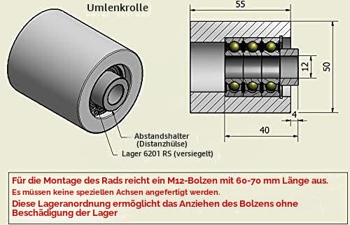 Set mit 2 CNC-gefrästen Bandschleifern für Messerschleifer Ø 50 mm - 55 mm