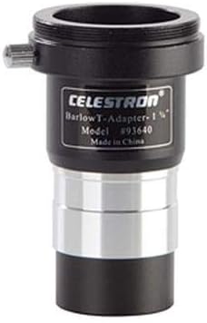 Celestron 93640 1,25'' Universal Barlow- und T-Adapter, Schwarz Single, Single