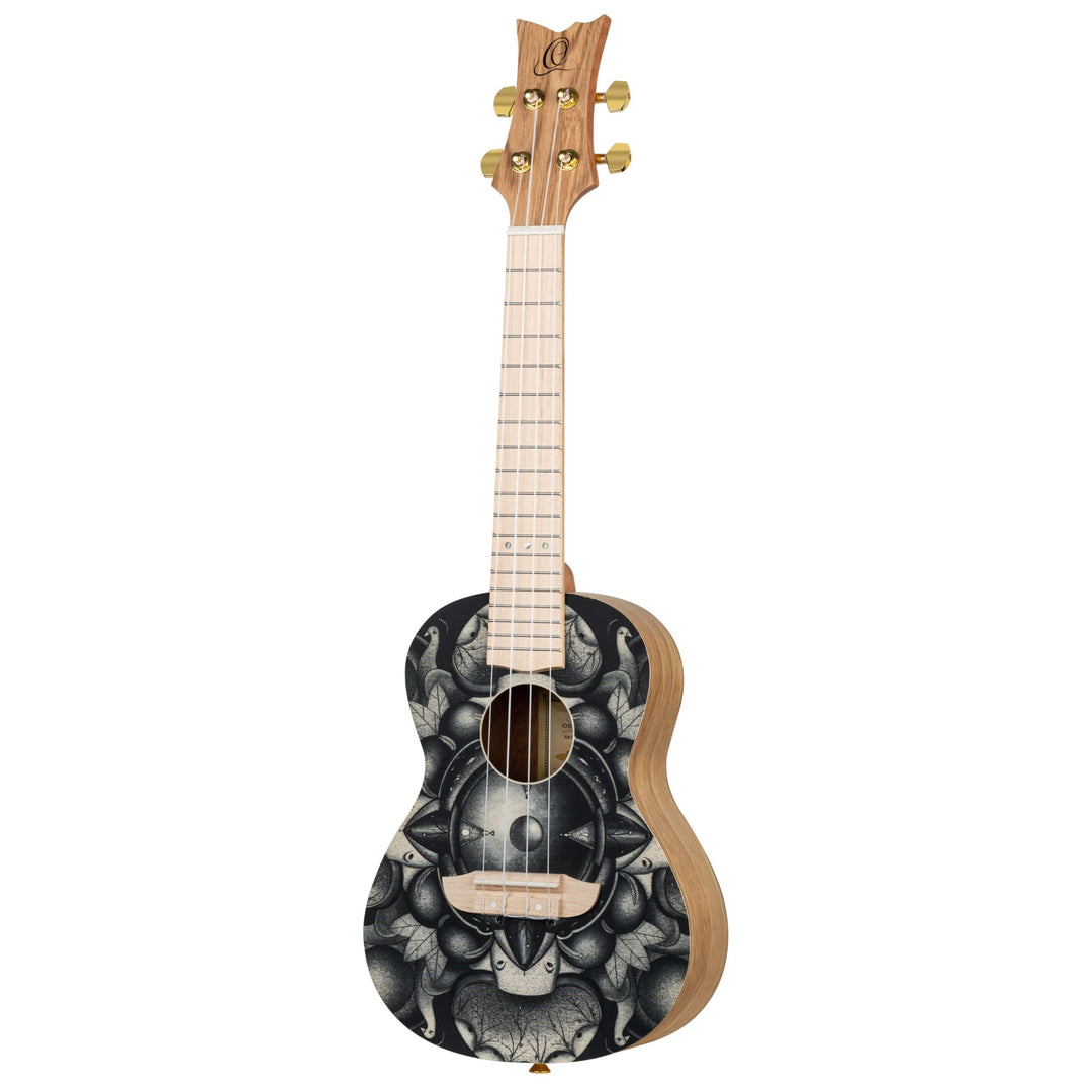 Ortega Guitars Design Konzert Ukulele - Art Series - Fichte/Catalpa - Birds (RUAR-BI)