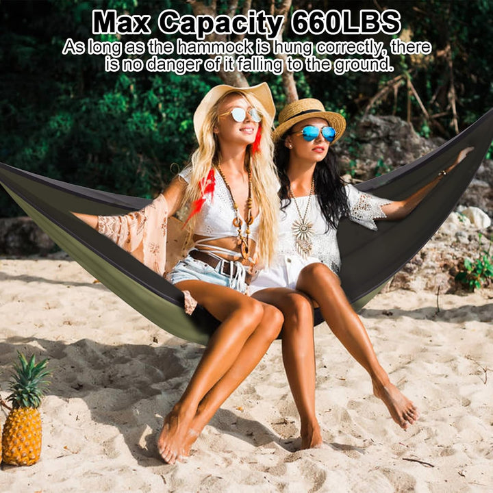 UPhitnis Hängematte Outdoor mit Moskitonetz 600lb Traglast Atmungsaktiv Ultraleicht Fallschirm Nylon