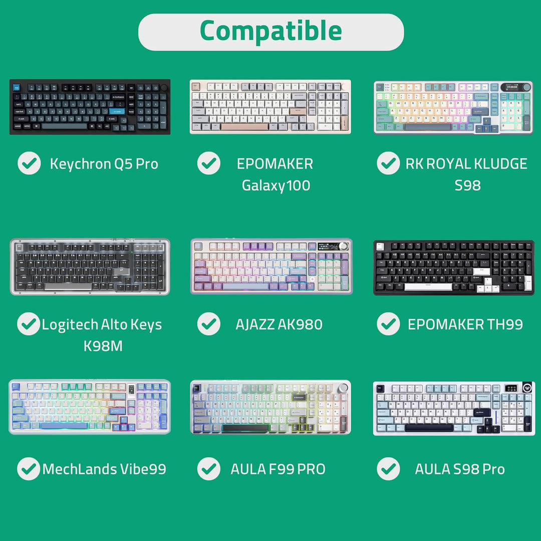 GEEKRIA 96 % Tastaturhülle, kompatibel mit Keychron Q5 HE / Q5 Max / Q5 Pro, EPOMAKER Galaxy 100 / T