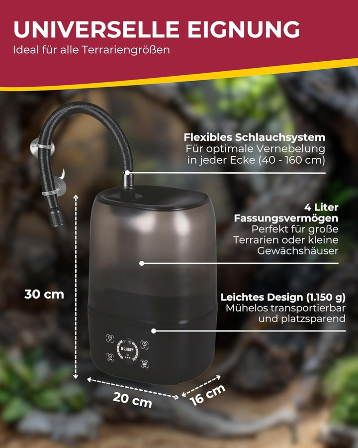 Hobby 37249 Hygro System - Digitale Benebelungsanlage für Terrarien, Single