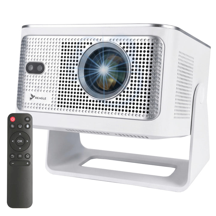 Reagle R-MOVIELUM-P41 Beamer Full HD 1080p 8K Upscaling, 900 ANSI LED Projektor Tragbar 140 Zoll, An