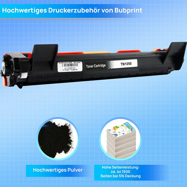 4er-Pack Bubprint Kompatibel Toner als Ersatz für Brother TN-1050 TN1050 für HL-1110 MFC-1910W DCP-1