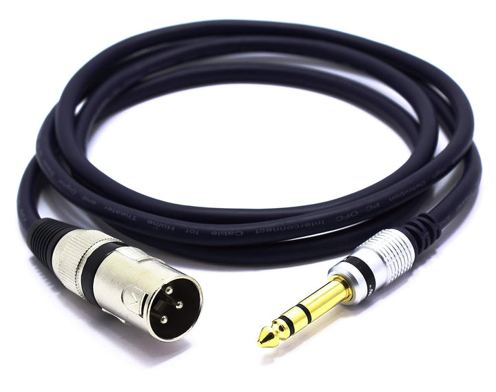 XLR Männlich auf 6,3mm Stereo Klinke Kabel 3m Mikrofonkabel 3 Polig auf 6,3 TRS Klinkenstecker Adapt