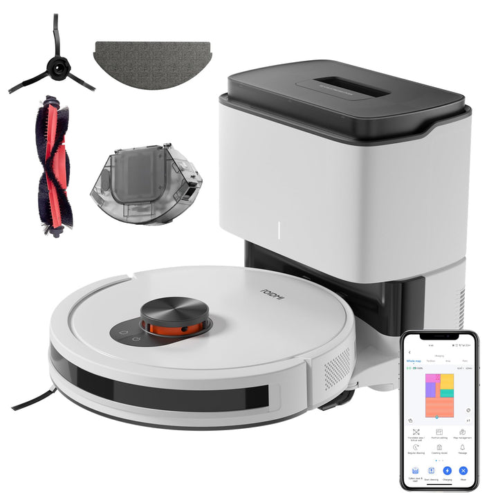 ROIDMI EVE CC Saugroboter mit Wischfunktion, 2.5L Automatischem Schmutzbehälter Kehren Saugen Wische