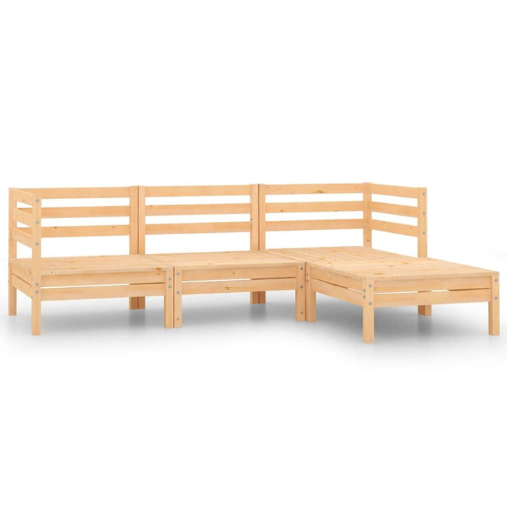 vidaXL Garten Lounge Set 4-TLG., Gartenmöbel Set Sitzgruppe für Garten Terrasse Balkon, Modular Sofa
