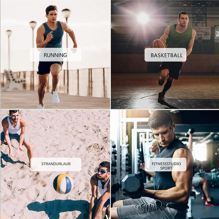 Tank Top Herren, Achselshirts Sport Ärmelloses Shirt Unterhemd Fitness Sleeveless Tshirt für Running