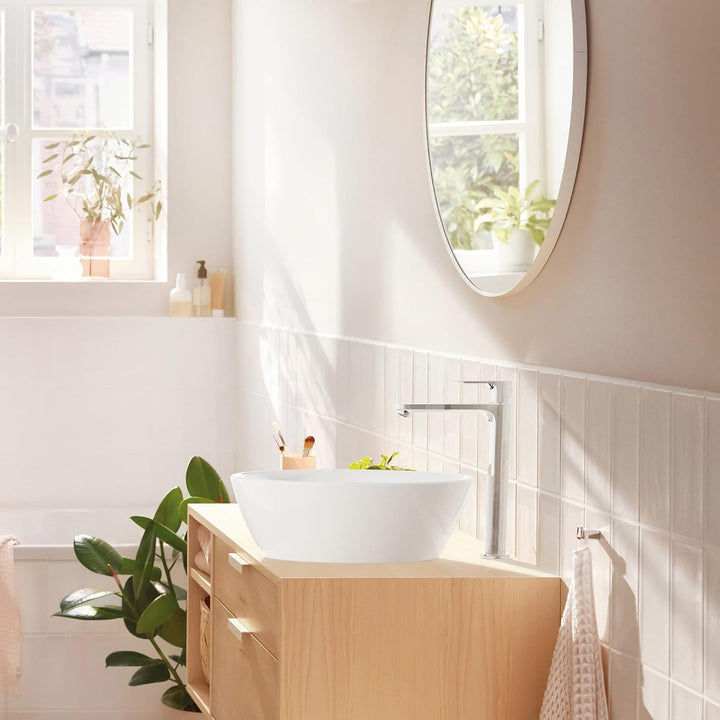 Hansgrohe Rebris S 72524001 zeitgenössische Waschbeckenarmatur mit 1 Griff, 1 Loch, 30,5 cm hoch, Ch