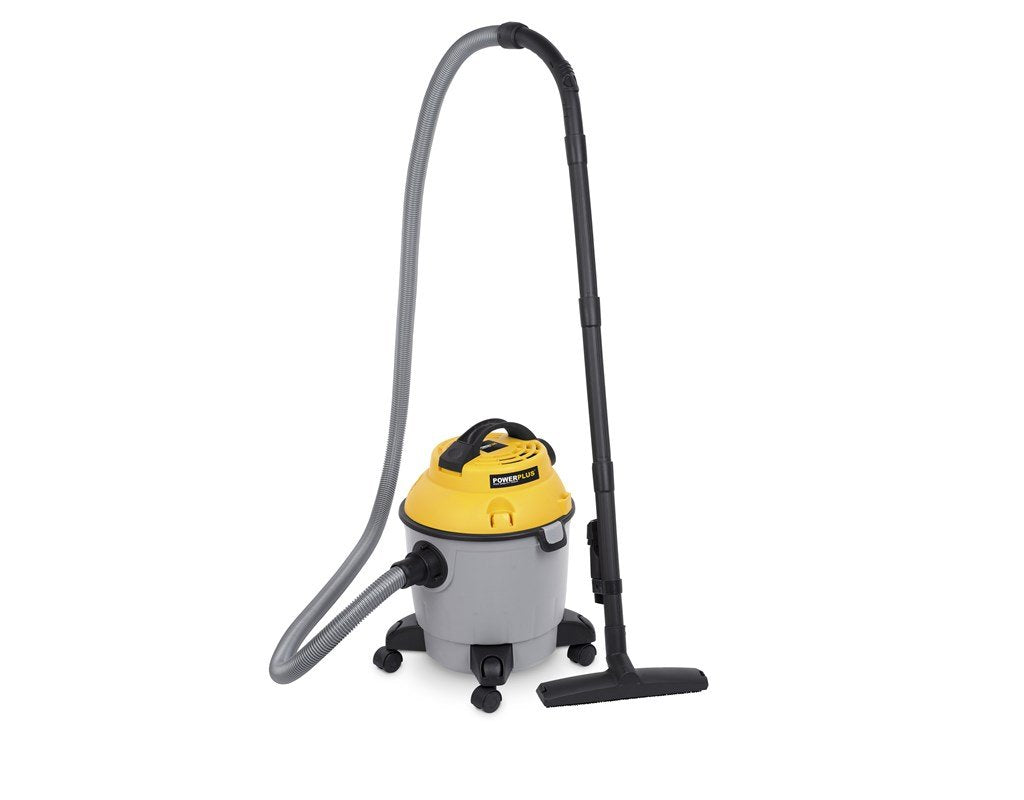 Powerplus POWX321 Drum Vacuum Cleaner 18L 1000 W schwarz, grau, gelb Staubsauger – Staubsauger (Drum