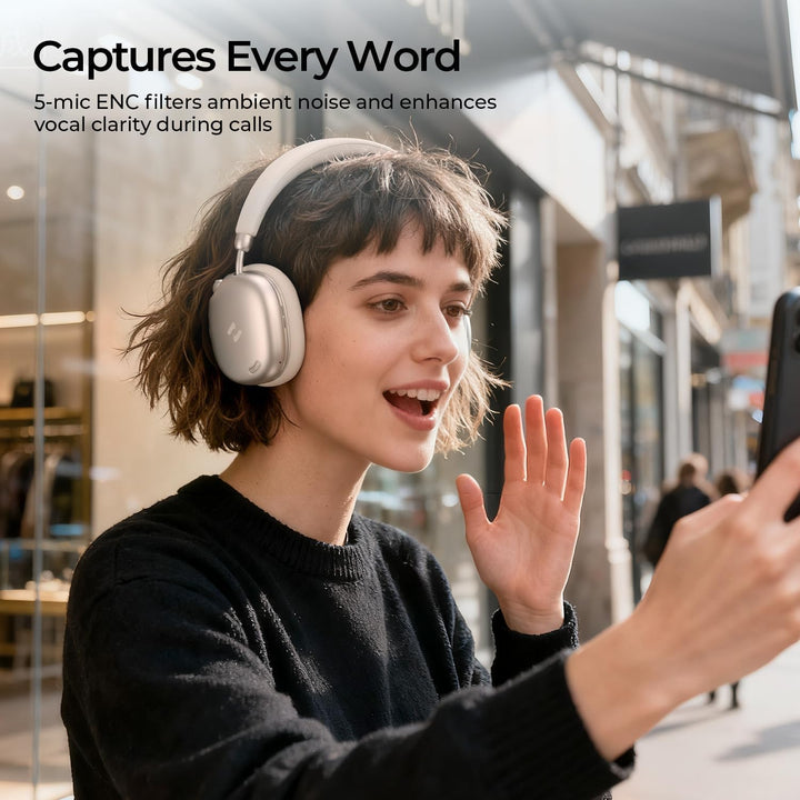 havit Space S1 Adaptive Active Noise Cancelling Kopfhörer, LHDC Bluetooth 6.0 Hi-Res Wireless Over E
