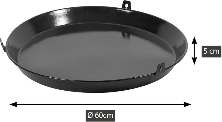 barbecook Junko Grillpfanne zum Befestigen am Schwenkgrill, schwarz, rund, 60 cm