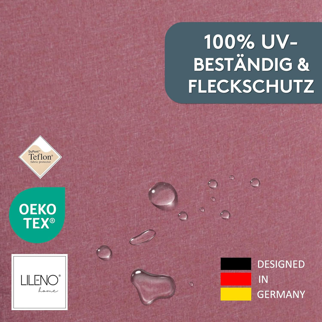 LILENO HOME Sonnenliege Auflage als [1er Set - Rollliege] in Rot - Gartenliegen Auflage perfekt für