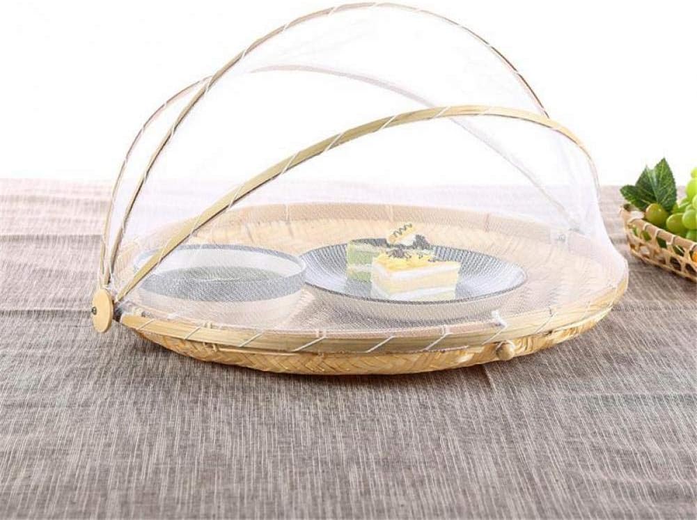 BYFRI Serving Essen Siebeinsatz, Handgewebte Picknick Lebensmittel Abdeckung Korb Aussen Bug- Beweis