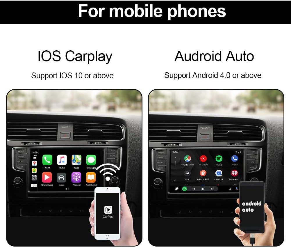 JOYX Wireless CarPlay Dongle for Android Car Radio | Android Auto | Black, Wireless Carplay