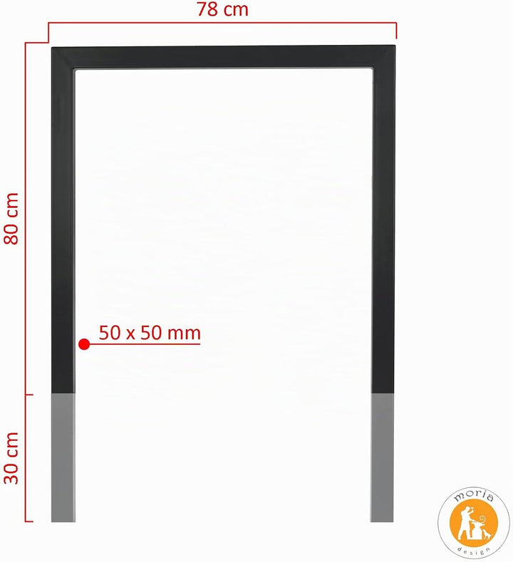MORIA DESIGN U-Typ Fahrradständer 78 cm Bodenparker für 2 Fahrräder 78 x 110 x 50cm, 78 x 110 x 50cm