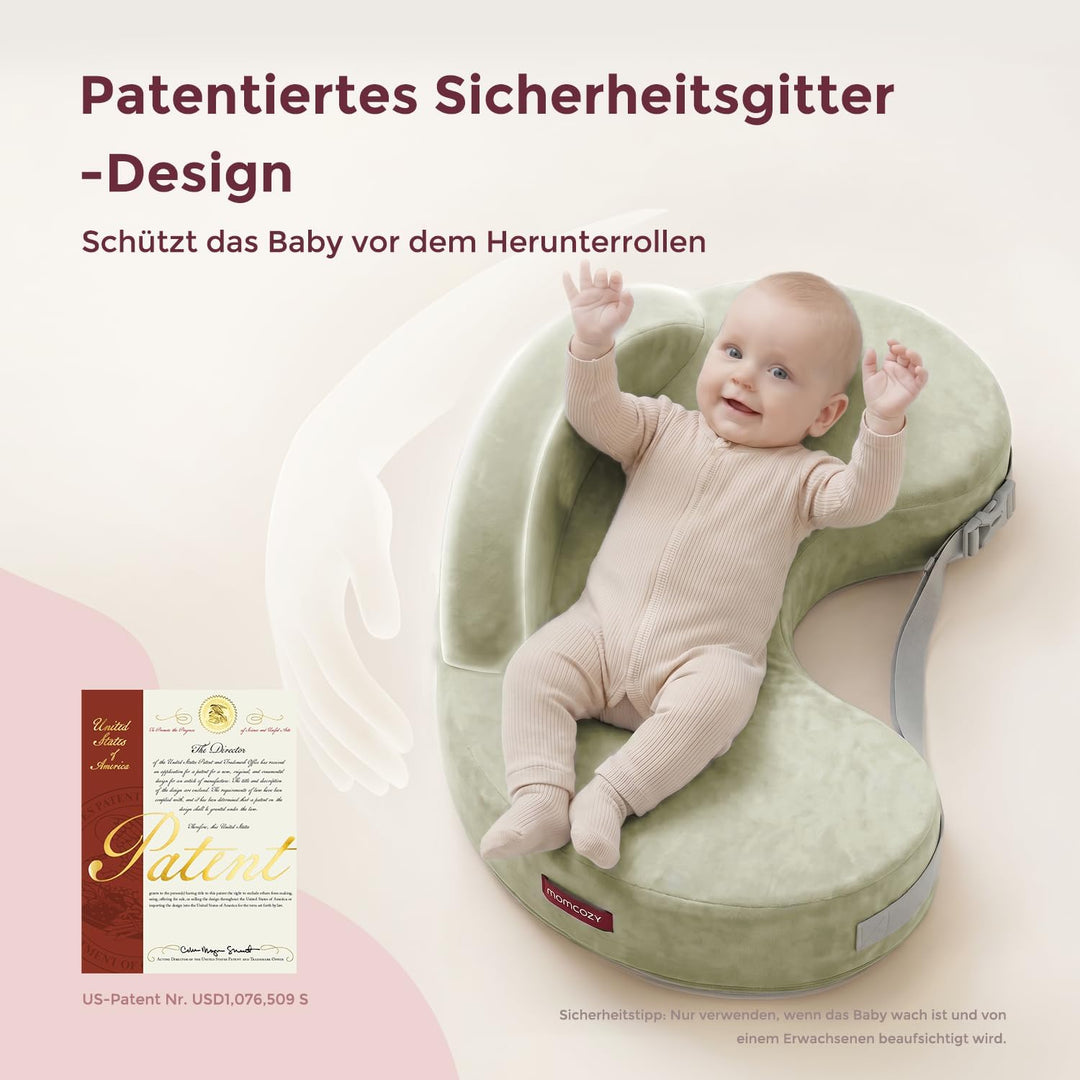 Momcozy Stillkissen mit Sicherheitsstütze – Fester und federnder Memory-Schaum – Stabile, ergonomisc