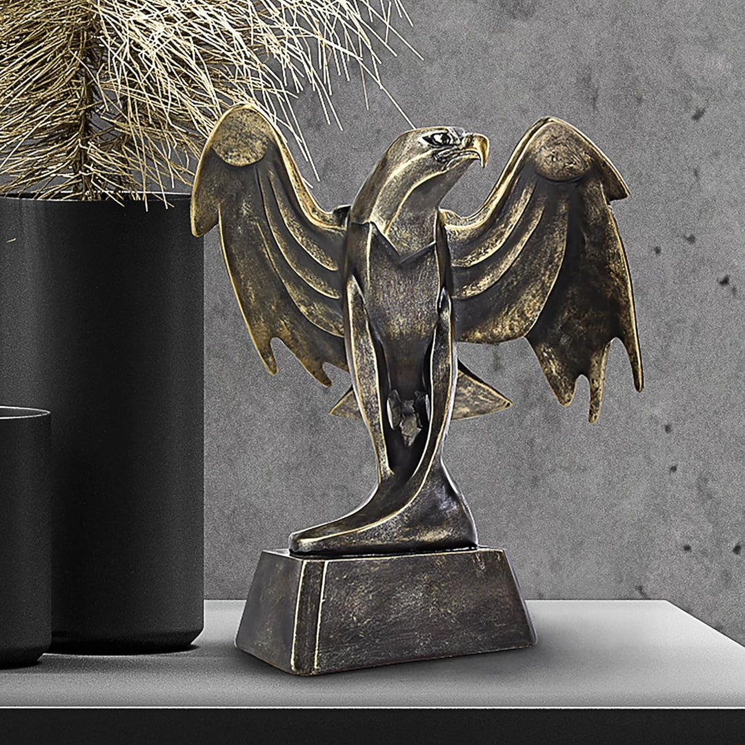 Design Toscano Schmiedende Kraft, Art Deco Adlerstatue, 28 x 33 x 35,5 cm Schmiedefestigkeit, Schmie