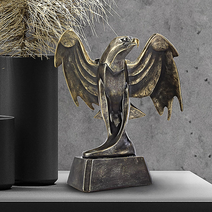 Design Toscano Schmiedende Kraft, Art Deco Adlerstatue, 28 x 33 x 35,5 cm Schmiedefestigkeit, Schmie
